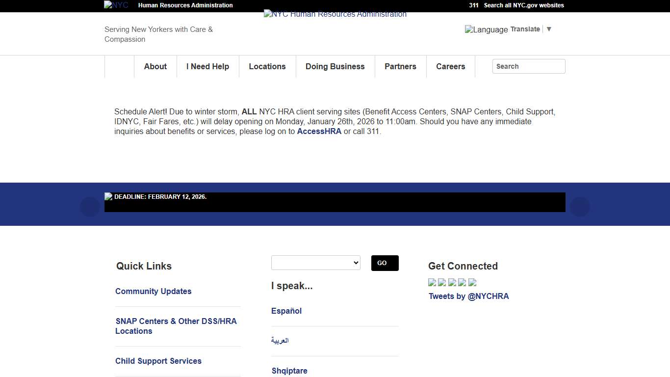 Welcome to the NYC Human Resources Administration - HRA