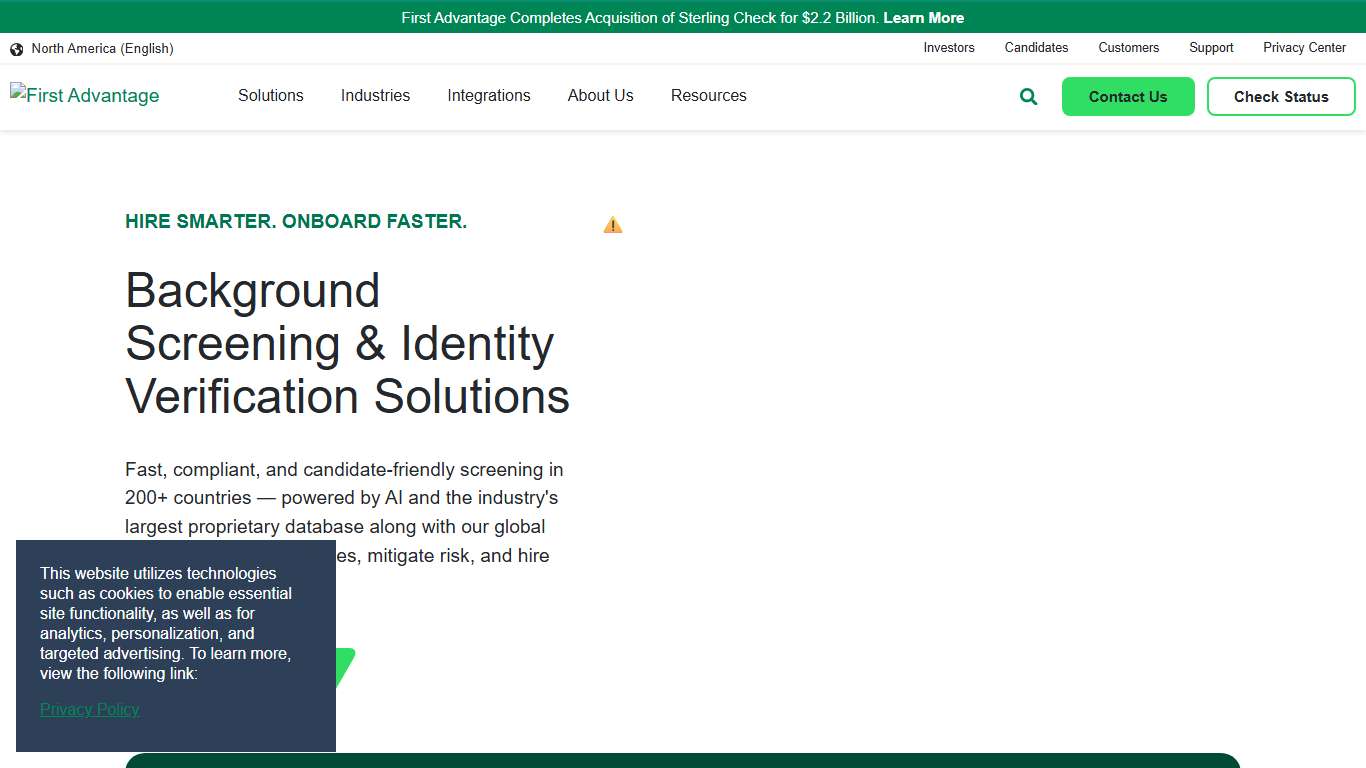 Global Background Checks & Screenings First Advantage